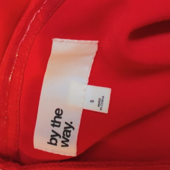 Nwot revolve by the way off the shoulder wide leg  red jumpsuit - Picture 10 of 10